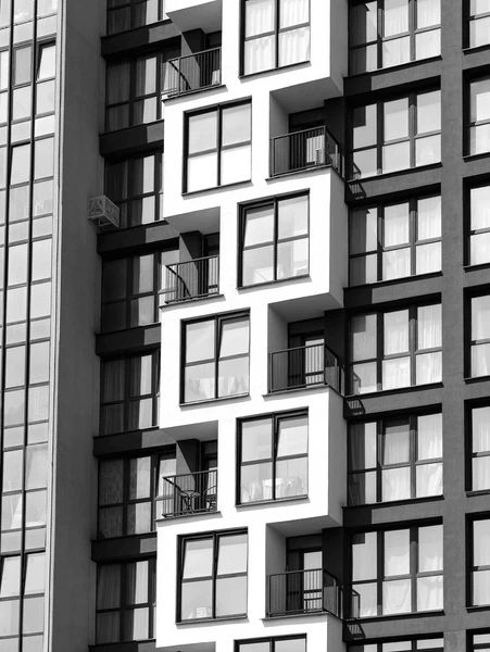 closeup-view-modern-apartment-facade-600nw-2671558139